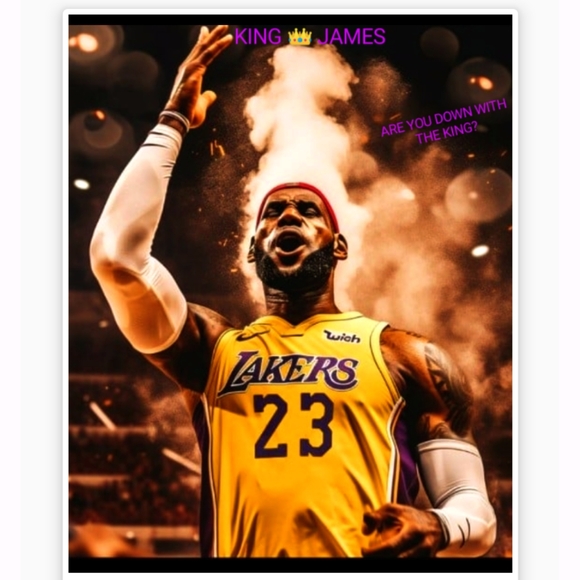 NEW!๐ฏ LEBRON JAMES LAKERS CHALK TOSS SELF CREATED 8.5x11 ULTRA GLOSSY POSTER!๐คฉ - Picture 2 of 5